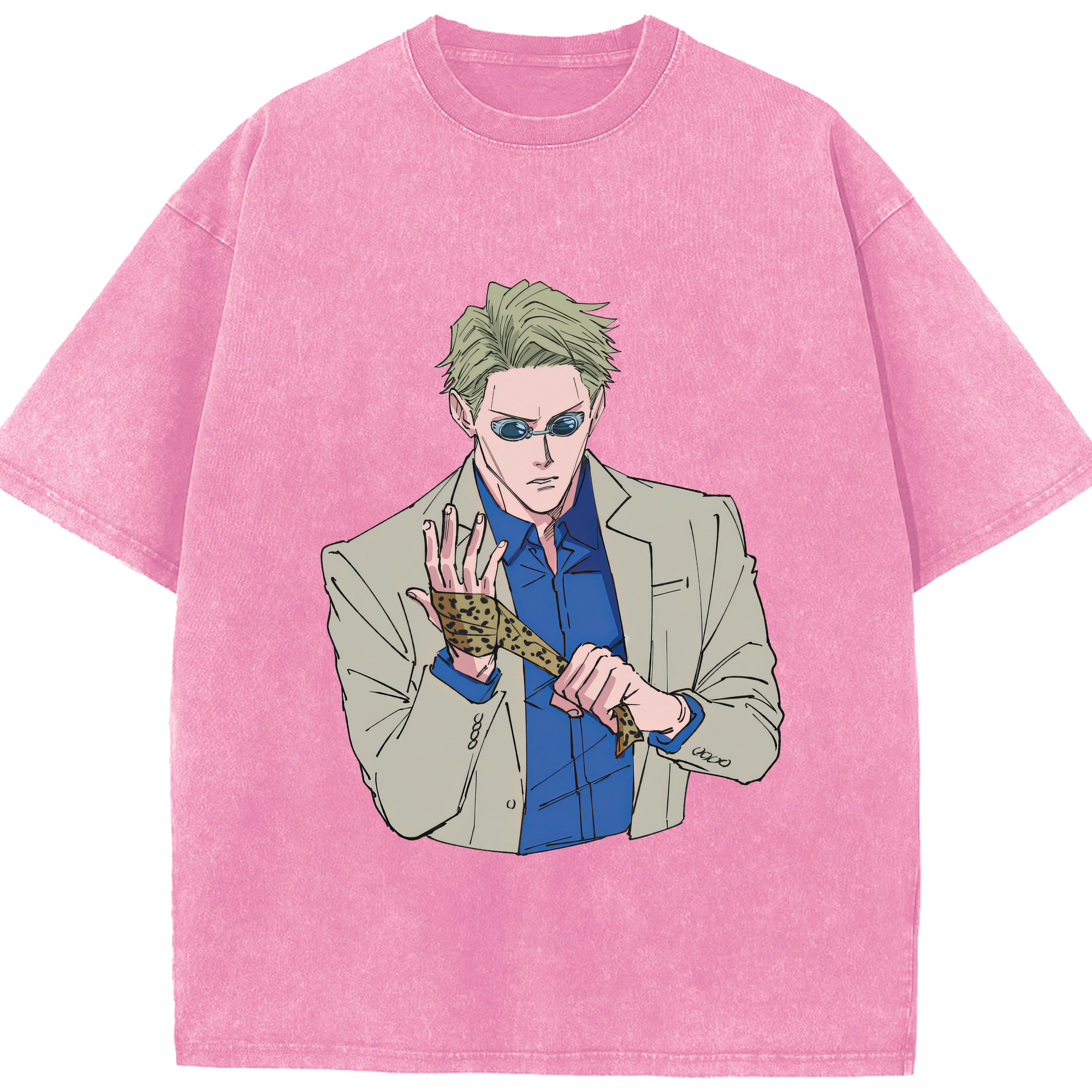 （画像用） 呪術廻戦 Jujutsu Kaisen 綿100% ヴィンテージ風 半袖Tシャツ（フロントプリント）